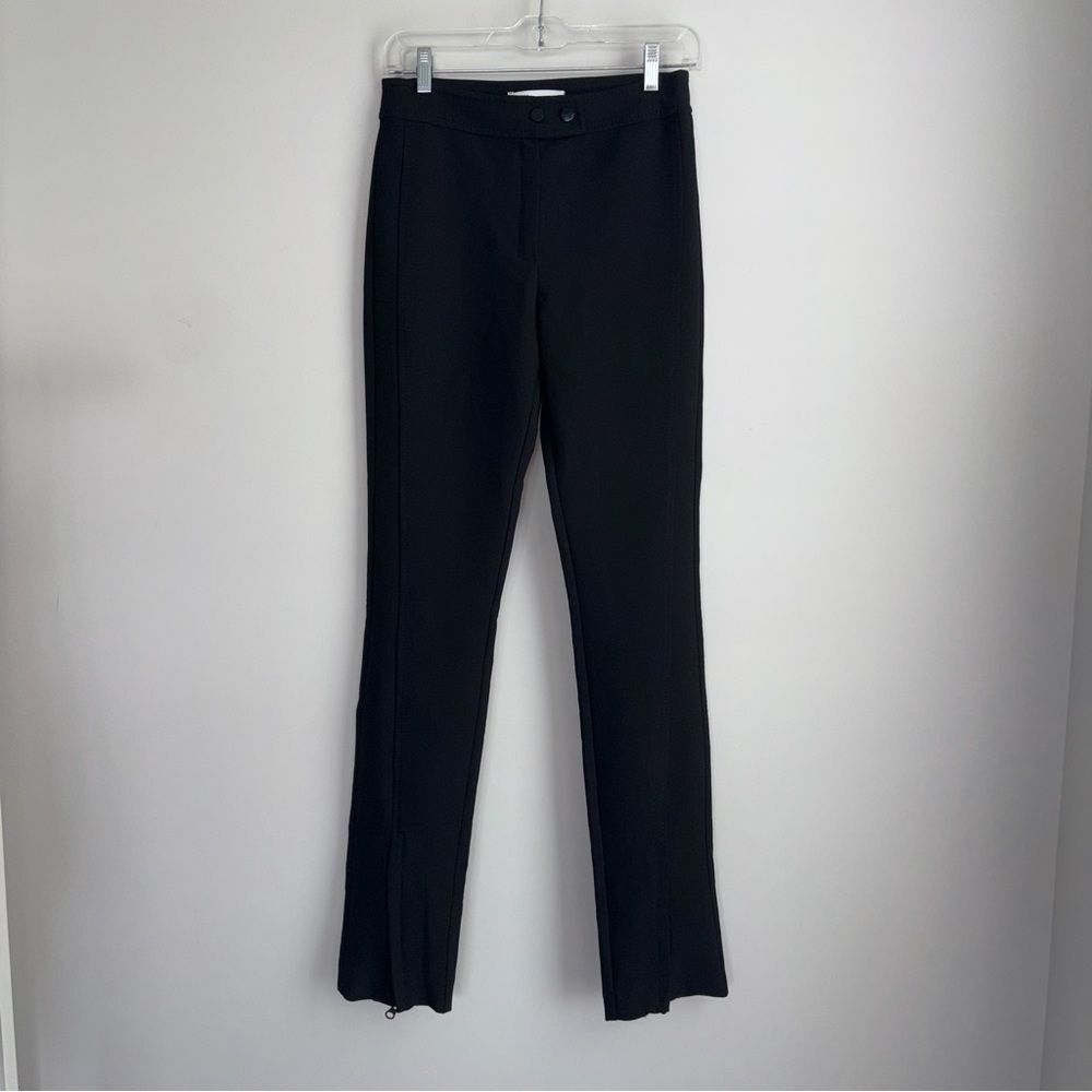 MANGO MNG Women's Zippered Slit Hem Straight Leg Pants Small NWT Dressy Office